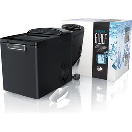 Arendo Eiswürfelmaschine elektrisch, 12-15 kg in 24 h, 1,8 Liter Eiswürfelbereiter, Eiswürfel in 7,5 - 8,5 min, Ice Cube Maker, 105 Watt, Schwarz