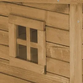 Kerbl Katzenhaus Rustica Holz 57x45x43 cm Braun/Grün