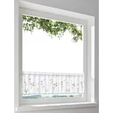 Heine Scheibengardine Stangendurchzug 30 x 30 cm Weiß
