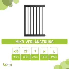 Bomi Zubehör Türschutzgitter Miko 10-50 cm Schwarz