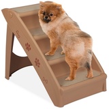 Relaxdays Hundetreppe 4 Stufen, beige