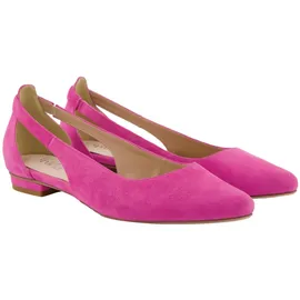 Ulla Popken Damen große Größen Übergrößen Plus Size Leder-Ballerinas, Cut-Out, Weite H orientpink 40 814045800-40