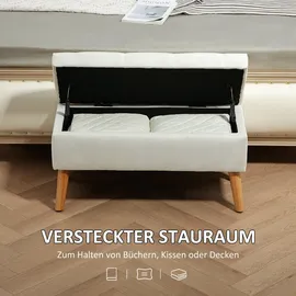 Homcom Sitzbank, Weiß, Kunststoff, 35x40x80 cm, Esszimmer, Bänke, Sitzbänke