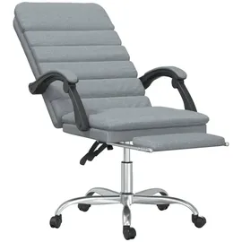 vidaXL Bürostuhl mit Massagefunktion Stoff Hellgrau