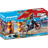 Playmobil Stuntshow Motorrad mit Feuerwand 70553