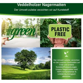 Veddelholzer 5 Hanfmatten für Nager Kaninchen Käfige & Gehege von Meerschweinchen Hamstern. Nagerteppich aus Hanf. Zubehör fü...