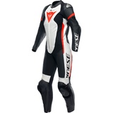 Dainese Grobnik Damen Lederkombi 1tlg. perforiert - Schwarz/Weiß/Neon-Rot - 50