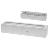 teabox Teebox aus Holz 6-tlg. transparent