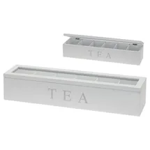 teabox Teebox aus Holz 6-tlg. transparent