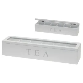 teabox Teebox aus Holz 6-tlg. transparent