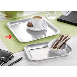 APS Tablett KAFFEEHAUS silber quadratisch 23,0 x 23,0 cm