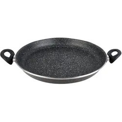 Magefesa - K2 Gransasso Paellera 34 Metallgriffe, emaillierter vitrifizierter Stahl, Grau, Induktion, spülmaschinengeeignet.