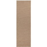 HANSE HOME BT Carpet Nature Läufer In- – Schlingen Küchenläufer rutschfest Flachgewebe Kurzflor Woll-Optik Fineloop Küchenteppich für Flur, Garten, Terrasse, Badezimmer – Beige Terracotta, 80x150cm