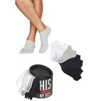 H.I.S. H.I.S Sneakersocken Damen 2x weiß, 2x hellgrau-meliert, 2x