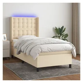 vidaXL Boxspringbett 90 x 200 cm Creme