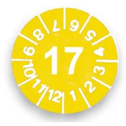 Prüfplaketten 18 gelb