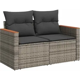 vidaXL Garten-Lounge-Set 8-tlg. grau