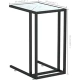 vidaXL Computer-Beistelltisch Weiß Marmor 50x35x65 cm Hartglas