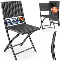 CASARIA Klappstuhl 60 x 43 x 43 cm grau 2 St.