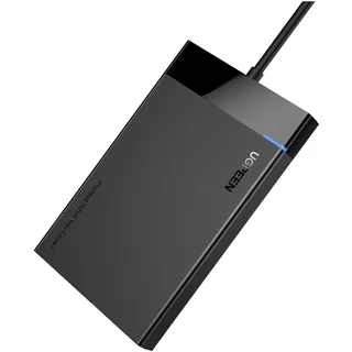 UGREEN Festplattengehäuse 2,5 Zoll USB 3.0 Externes Gehäuse UASP , Festplatte Gehäuse für 2 5 Zoll SATA SSD und HDD in Höhe 9.5mm 7mm USB Case mit USB 3.0 Kabel, werkzeugfreie Montage