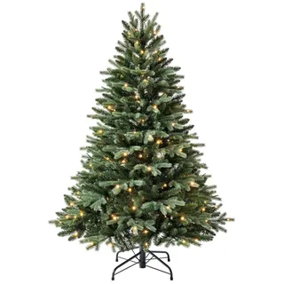 Primaster Weihnachtsbaum 1,5 m grün beleuchtet 200 Lichter warmweiß