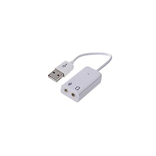 Baixia 3,5 mm Mikrofon-Kopfhoerer-Buchse USB 2.0 Soundkarte Lautsprecher Audio-Adapter