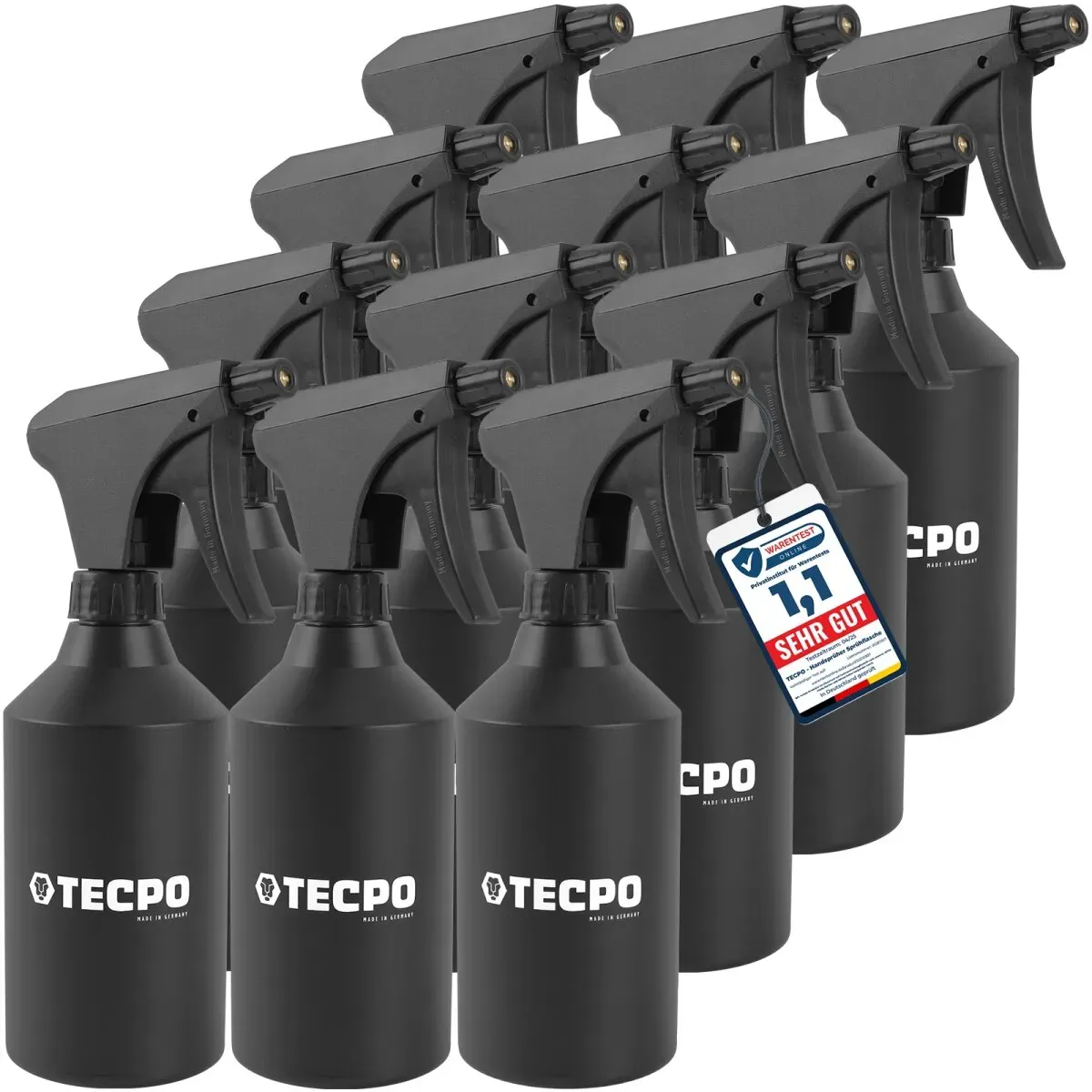 12x TECPO HDPE Handsprüher für Bremsenreiniger 500 ml