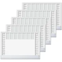 SIGEL H6366 Papier-Schreibtischunterlage DIN A2, mit transparenter Schutzleiste, Kalender 2026 2027, 40 Blatt, Schreibunterlage, 5 Stück, Schreibunterlage aus nachhaltigem Papier