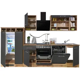 Respekta Küchenzeile Hilde 310 cm Grau