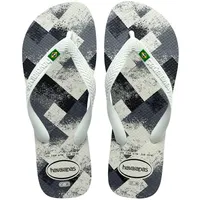 Havaianas Brasil Fresh Flip Flop Unisex-Erwachsene, Weiß Weiß Grau, 37/38 EU