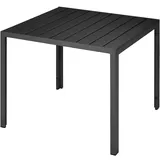 Tectake Maren Gartentisch 90 x 90 x 74,5 cm Schwarz