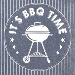 Serviette BBQ Time 20tlg. Papier Blau