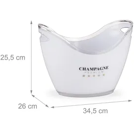 Relaxdays Champagnerkühler weiß