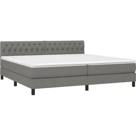 vidaXL Boxspringbett 200 x 200 cm Dunkelgrau