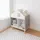 Relaxdays Kinderregal Hausform 65,7 x 60 x 30 cm Kiefer grau-weiß