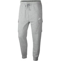 NIKE Lifestyle - Textilien - Hosen lang Club Cargo, DK GREY HEATHER/MATTE SILVER/WHITE, L