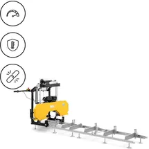 MSW Blockbandsäge 7 PS 2800 U/min 3 m Rollbahn