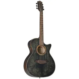 Red Hill Westerngitarre Grand Western Vintage Black - Grand-Auditorium mit Cutaway, Sapele-Korpus, Mahagonihals, Walnussgriffbrett, Tonabnehmer, 650mm Mensur, 43mm Sattel, Matt-Finish