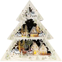 HTI-Living Leuchtspitze Weihnachtsmann zu Besuch