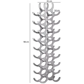 MID.YOU Weinregal 31 x 98 x 14 cm Alufarben