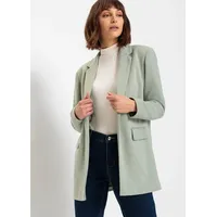 bonprix Langer Jerseyblazer mit Taschen, grün Gr.36, Modischer Jersey-Blazer mit leichten Schulter-Pads., aus Viskose
