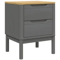 VidaXL Nachttisch Grau 45x39x57 cm Massivholz Kiefer