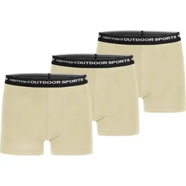normani Outdoor Sports Retro Boxer schwarz/weiß/wollweiß M 3er Pack