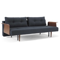 INNOVATION LIVING Schlafsofa mit Armlehnen Recast Plus dunkel Stoff Blau Blue