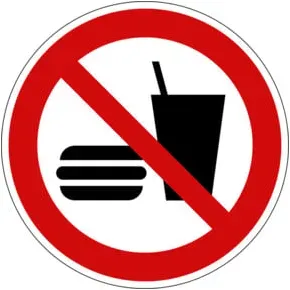 Eichner Verbotsschild Essen und Trinken verboten 31,5 cm