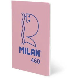 Milan Notizbuch A5, geheftet, 24 weiße Seiten, 95 g/m2, Kollektion 460 since 1918, Rosa