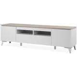 furn.design TV-Lowboard Weiß, Sandstein 177 cm Wohnzimmer, Wohnwände, Lowboards, Lowboards stehend