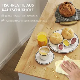 Homcom Küchenwagen Spanplatte, Gummiholz