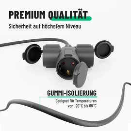 greate. 3fach Verlängerungskabel Outdoor 10m - 2er Pack