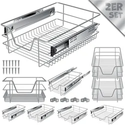 KESSER® Teleskopschublade ? Küchenschublade ? Küchenschrank ? Korbauszug ? Schrankauszug ? Vollauszug ? Schublade